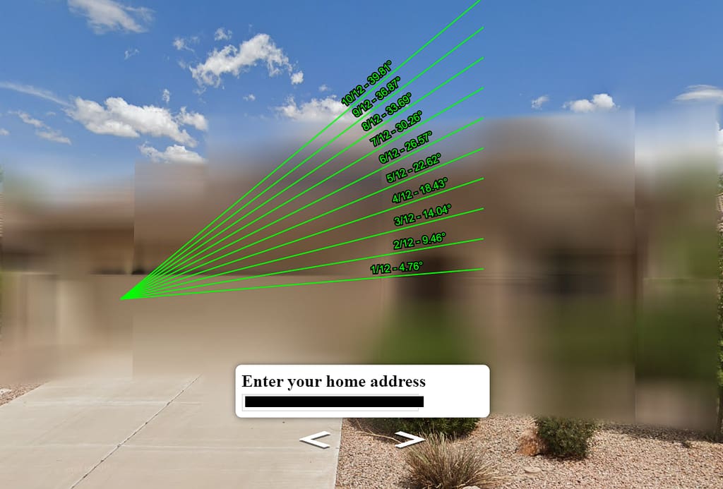 A home blurred on Google Street View for privacy.