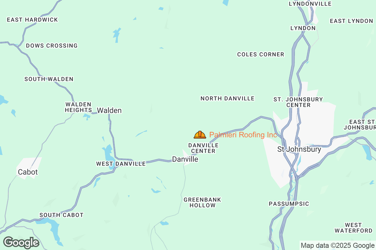 Map of Roofing Contractors in Danville, Vermont