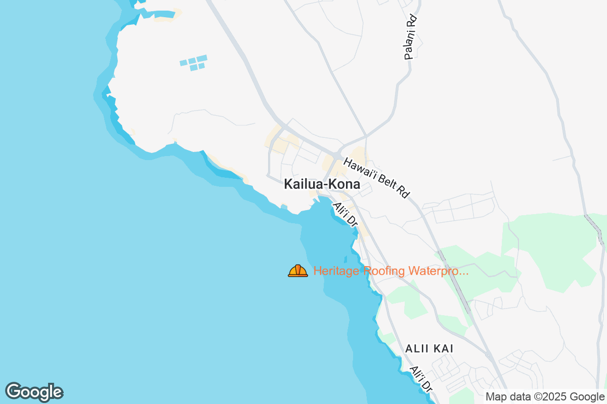Map of Roofing Contractors in Kailua Kona, Hawaii