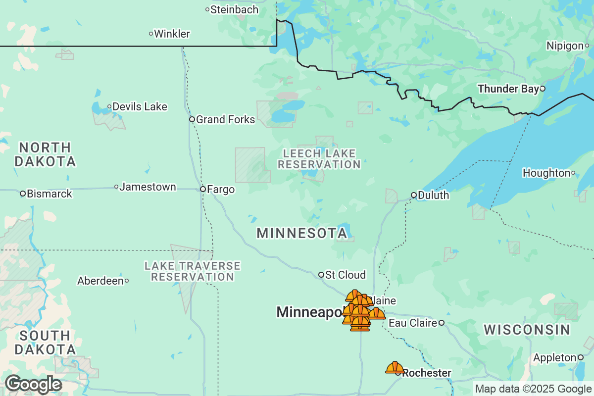 Map of Roofing Contractors in Minnesota