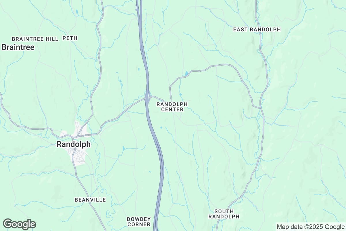 Map of Roofing Contractors in Randolph, Vermont