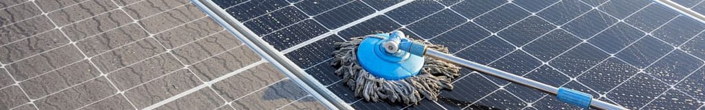 mop cleaning solar panels