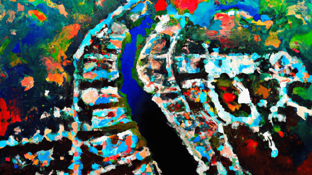 Altamonte Springs, Florida painted from the sky