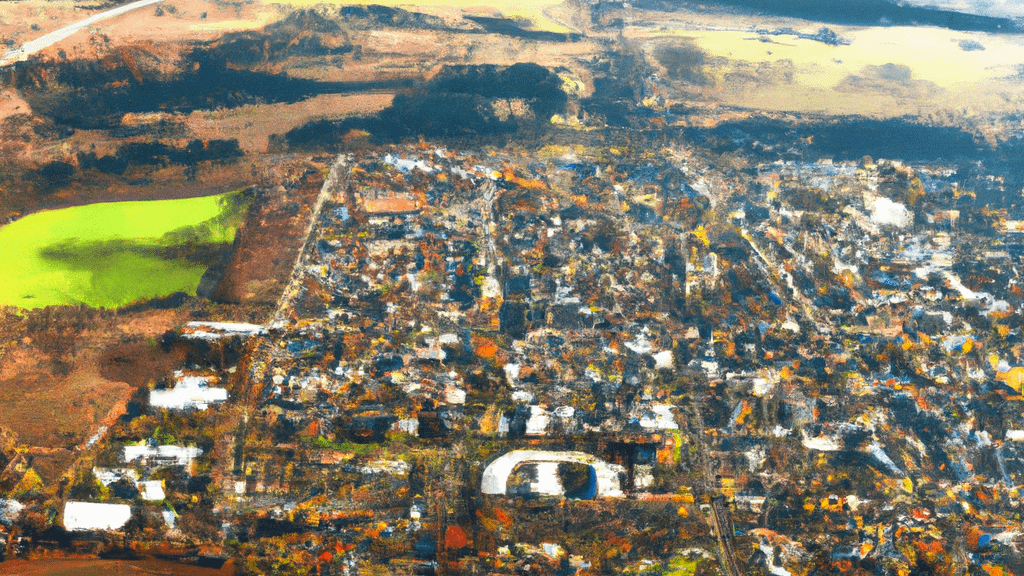 Graham, Washington painted from the sky