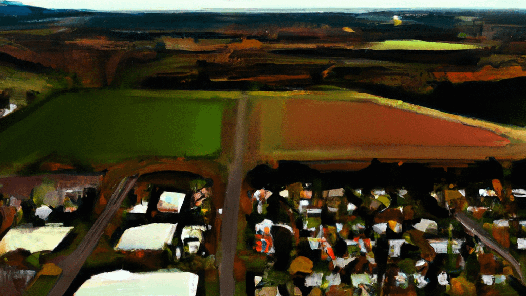 Lynden, Washington painted from the sky