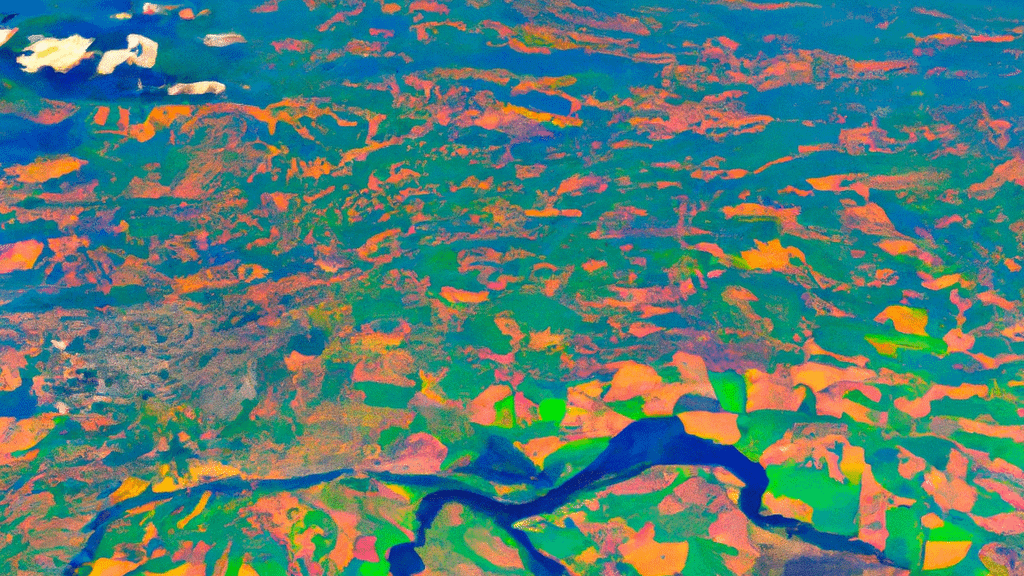 Oregon, Wisconsin painted from the sky