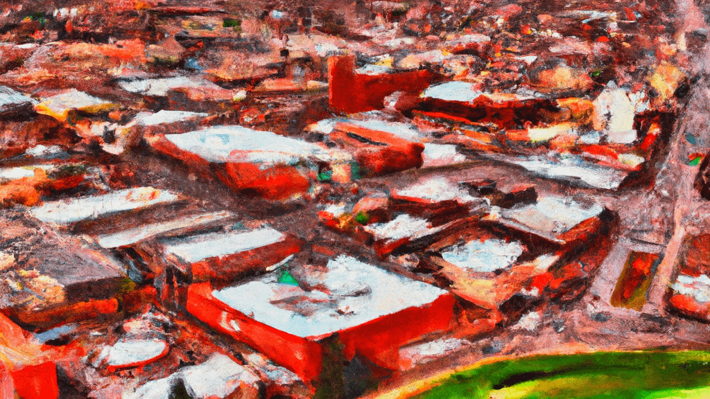 Pullman, Washington painted from the sky