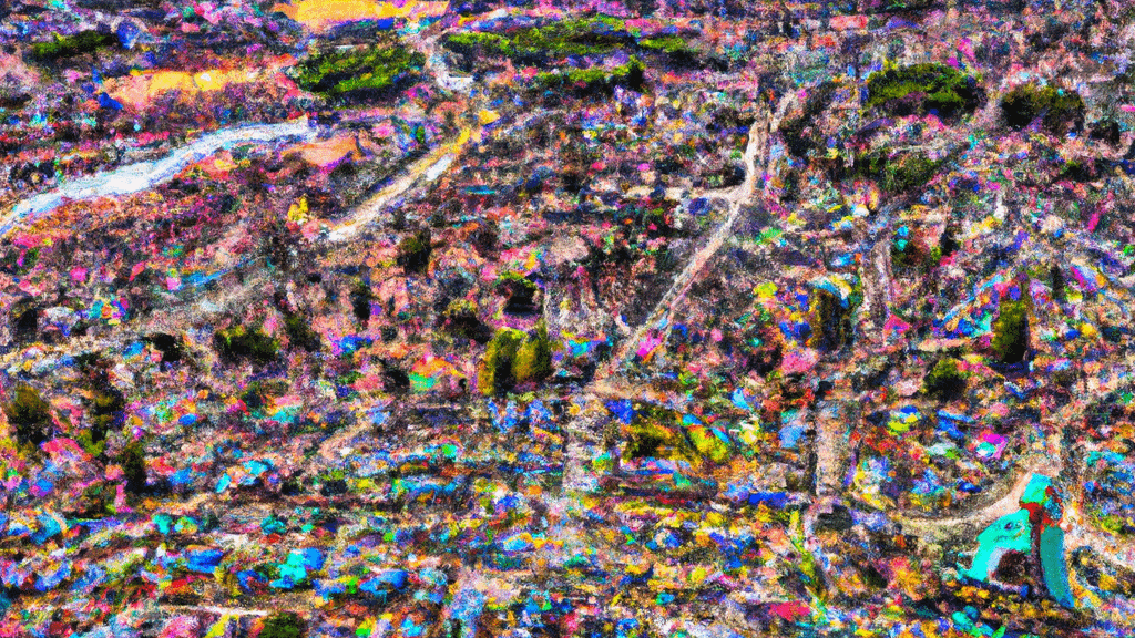 Watertown, Connecticut painted from the sky