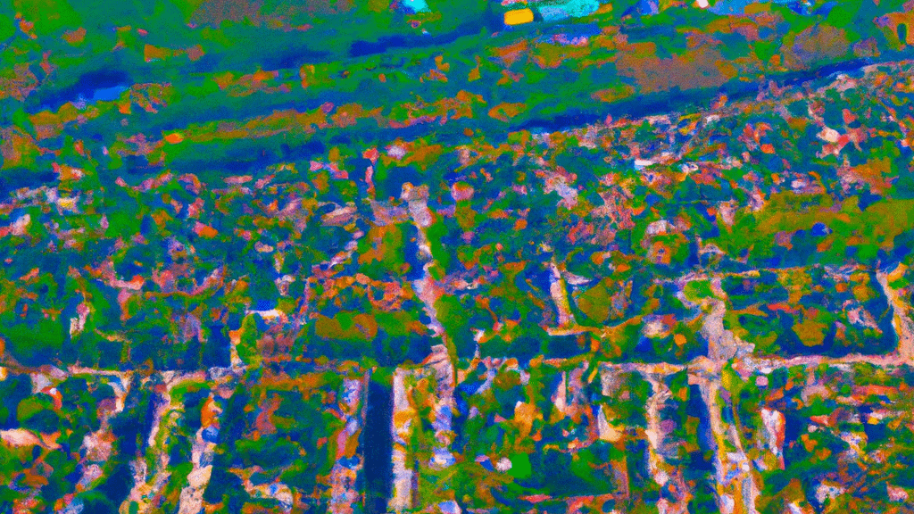 Winsted, Connecticut painted from the sky