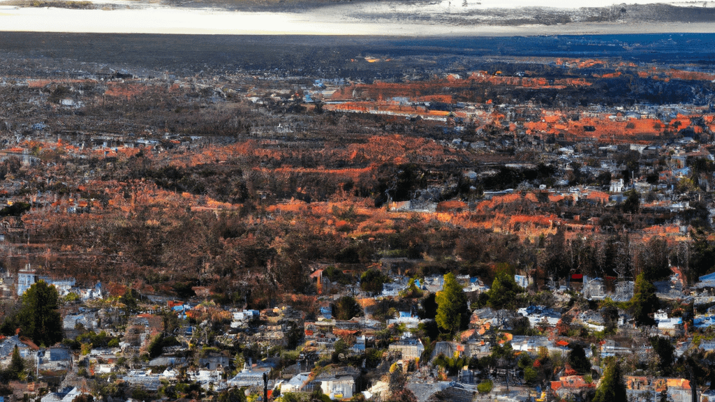 Woodbury, Connecticut painted from the sky