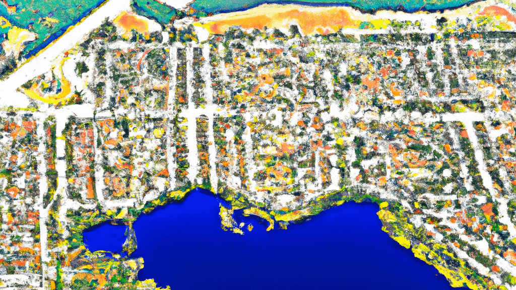 Belleview, Florida painted from the sky