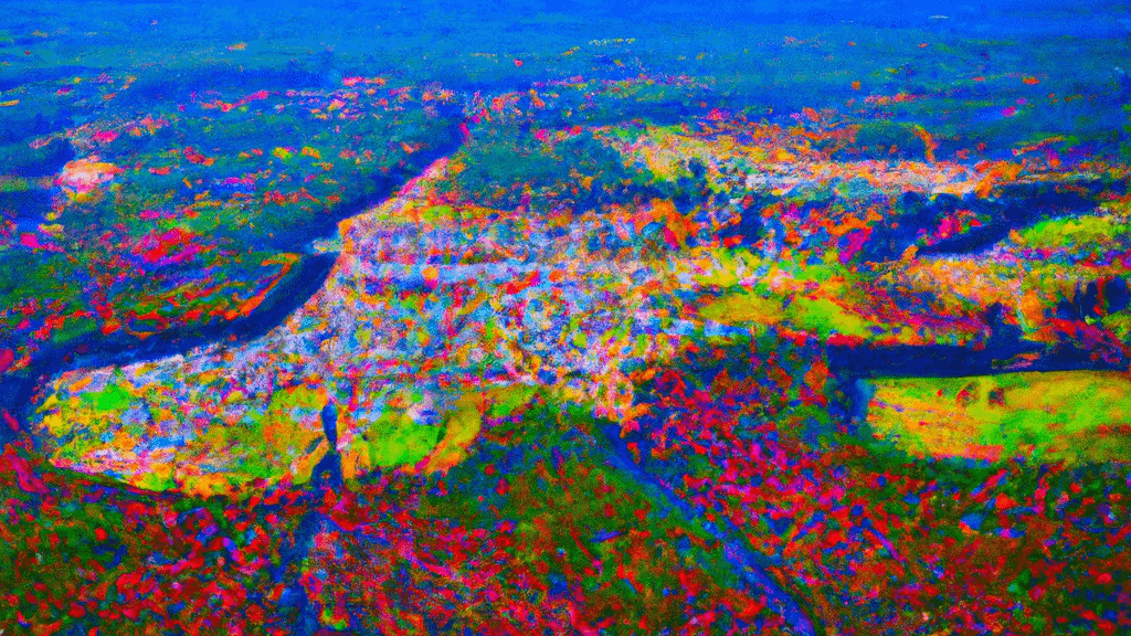 McRae, Arkansas painted from the sky