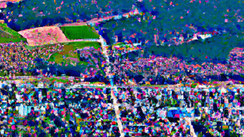 Spencer, Wisconsin painted from the sky