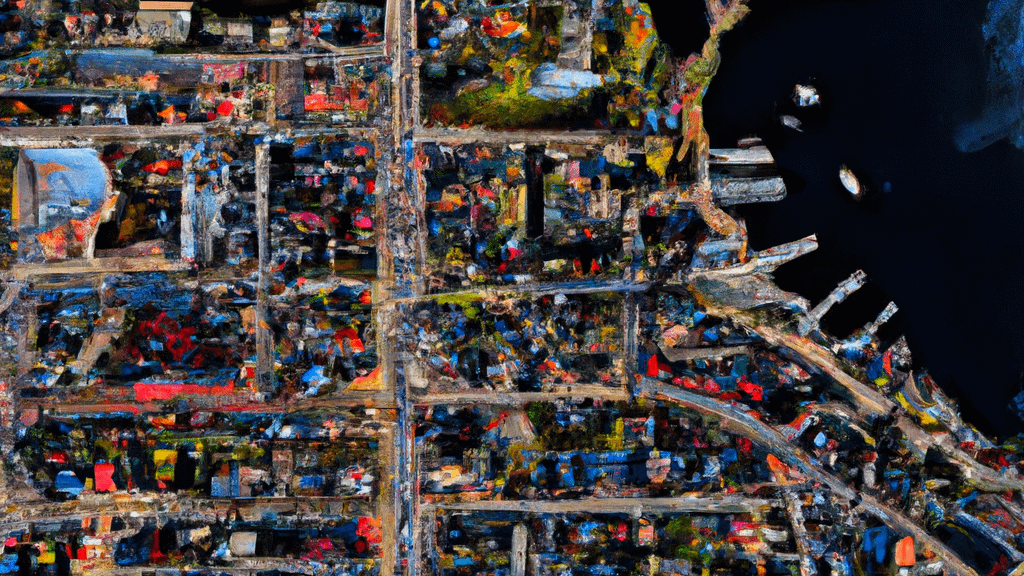 Stratford, Wisconsin painted from the sky