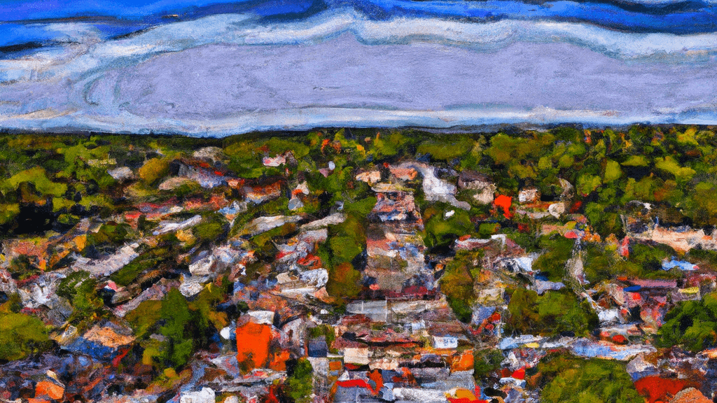 Wakefield, Virginia painted from the sky