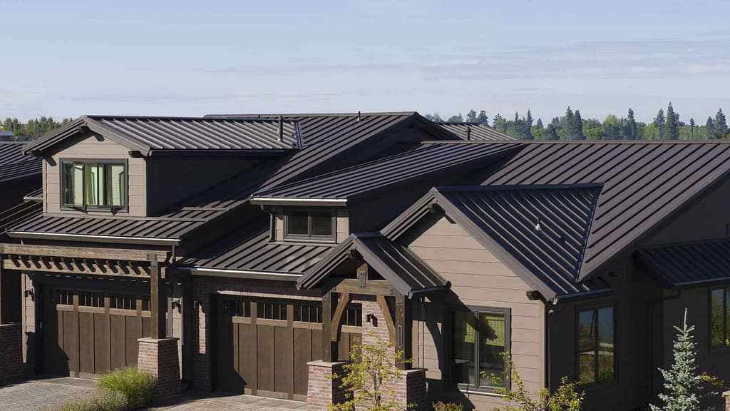A standing seam metal roof