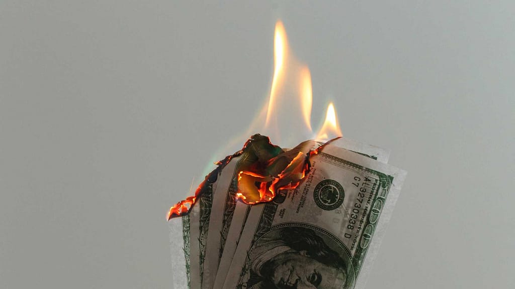 money on fire because homeowner did not get multiple roofing quotes
