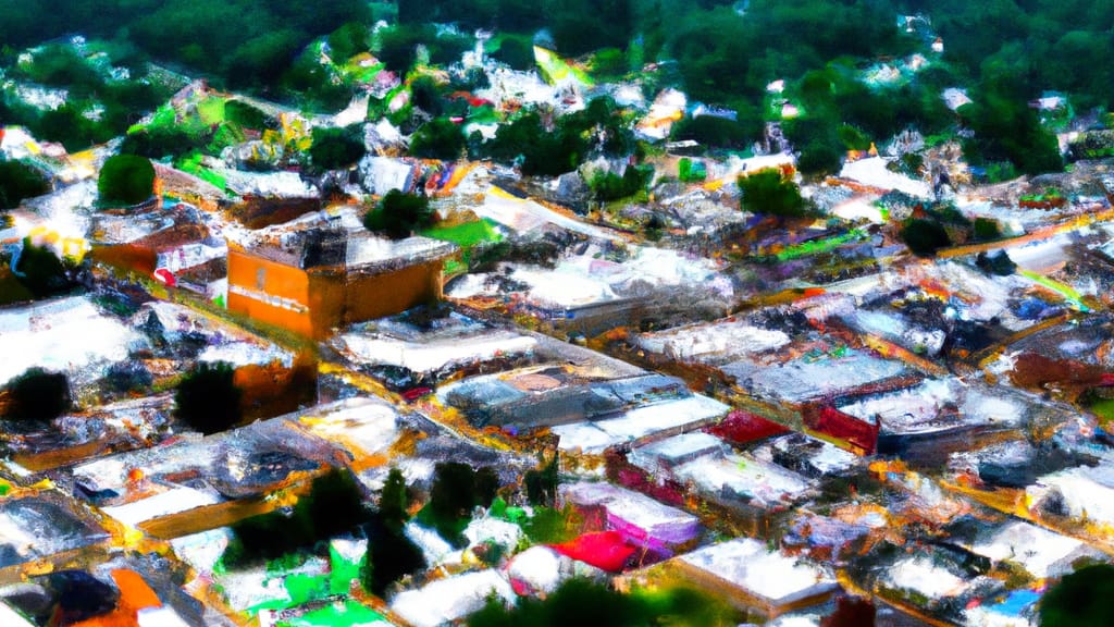 Abbeville, South Carolina painted from the sky