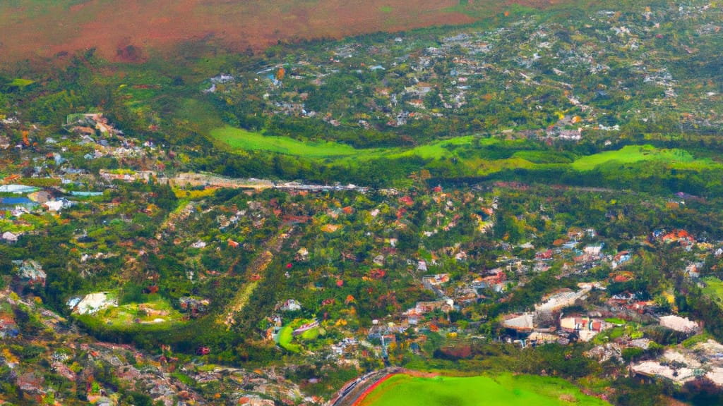 Aiea, Hawaii painted from the sky