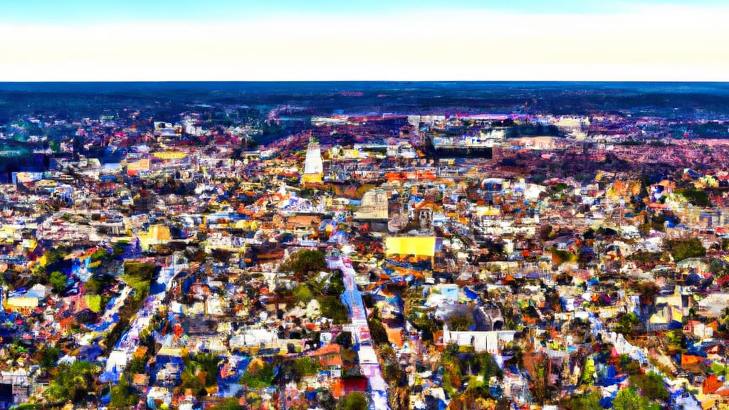 Aiken, South Carolina painted from the sky