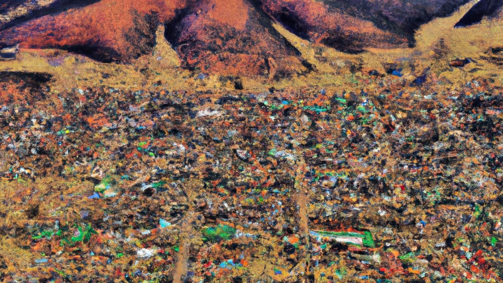 Alpine, Texas painted from the sky