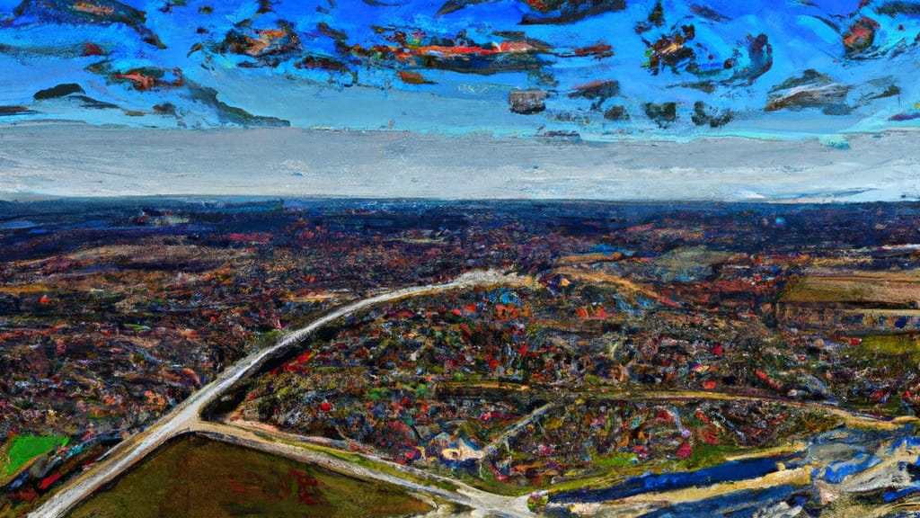 Alsip, Illinois painted from the sky