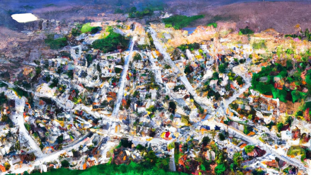 Athol, Massachusetts painted from the sky