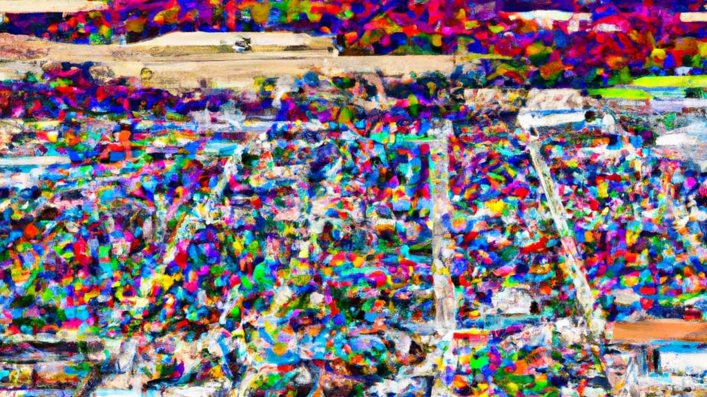 Aurora, Illinois painted from the sky