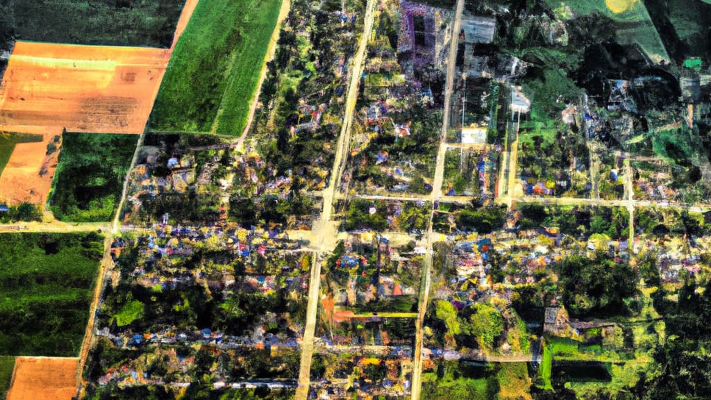 Avon, Illinois painted from the sky
