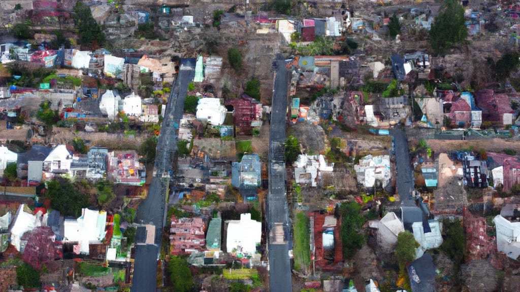 Bedminster, New Jersey painted from the sky