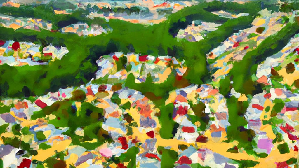 Bel Air, Maryland painted from the sky