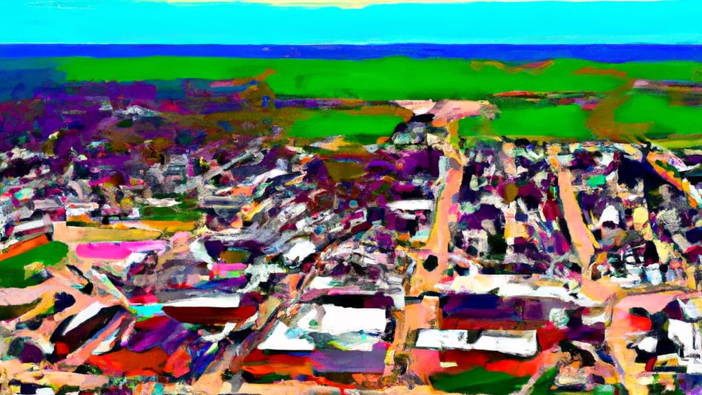 Belleville, Illinois painted from the sky