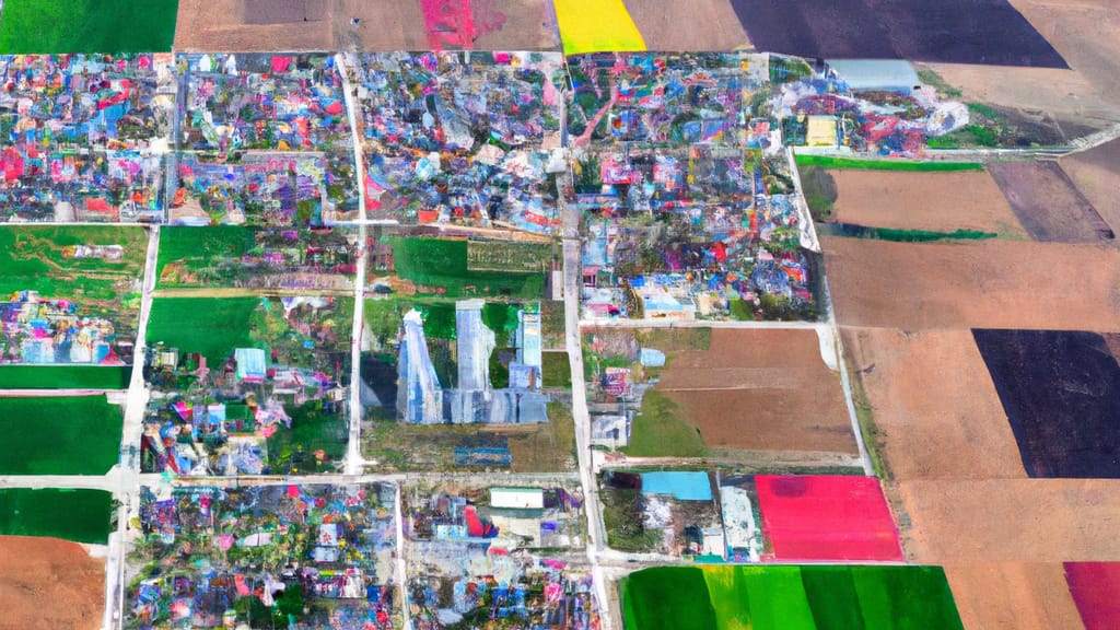 Belvidere, Illinois painted from the sky