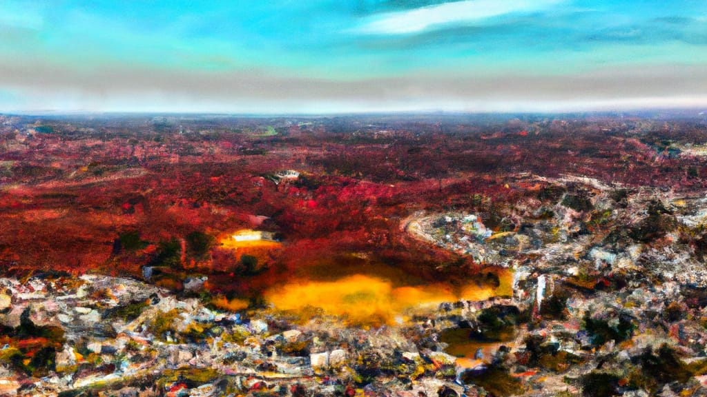Berkeley Heights, New Jersey painted from the sky