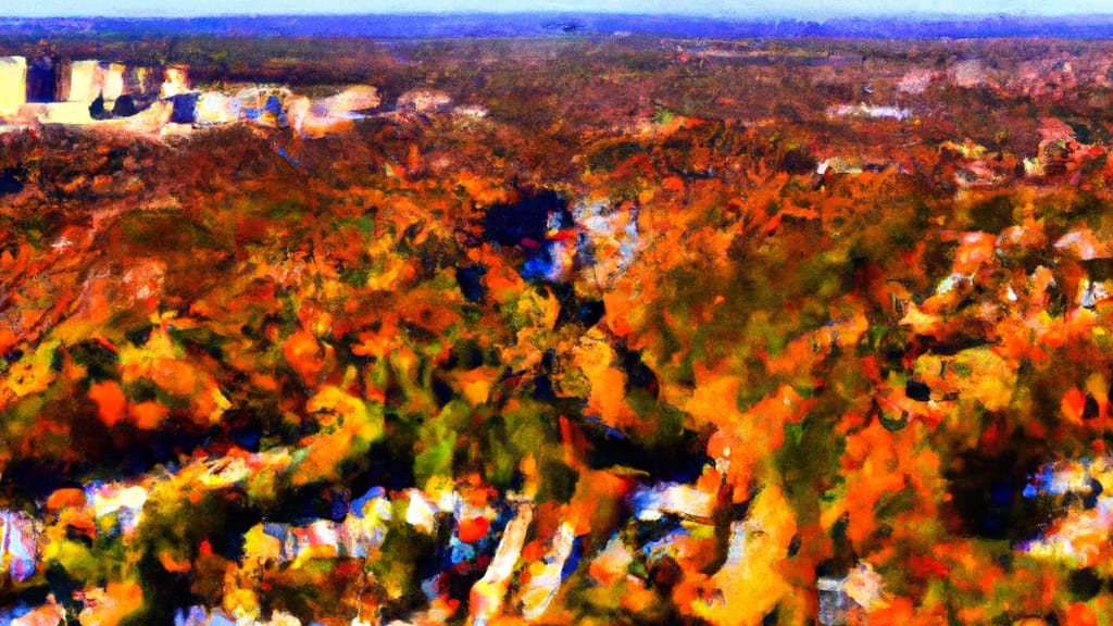 Bethesda, Maryland painted from the sky