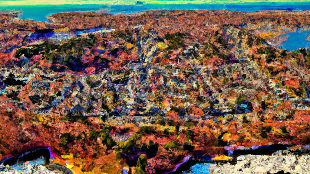 Beverly, Massachusetts painted from the sky
