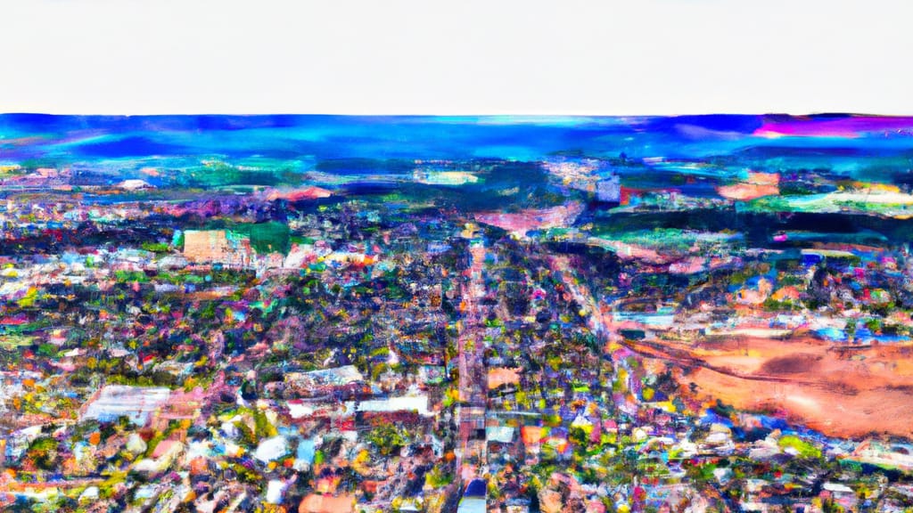 Billings, Montana painted from the sky