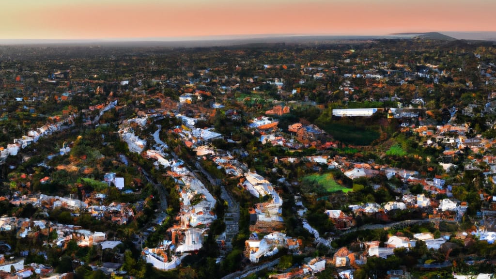 Brea, California painted from the sky