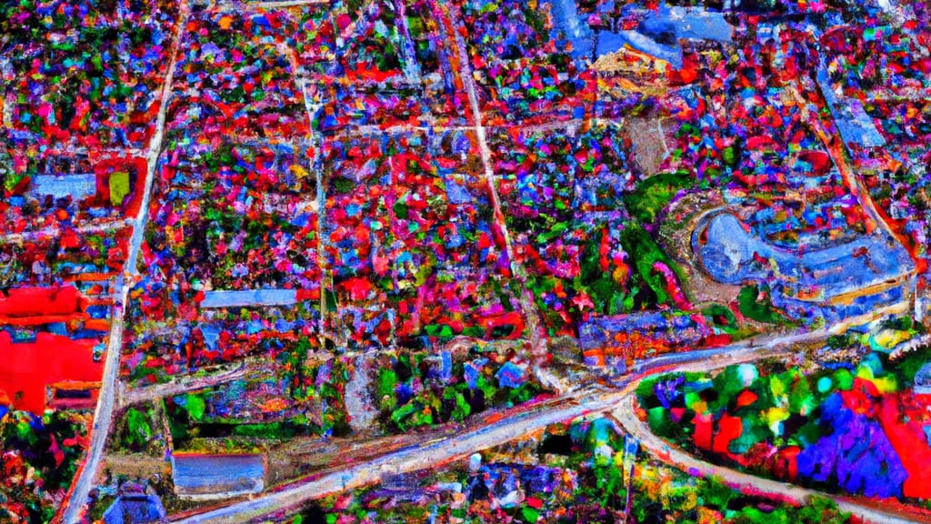 Bremen, Georgia painted from the sky