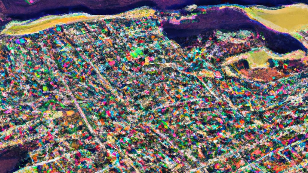 Bristol, Illinois painted from the sky