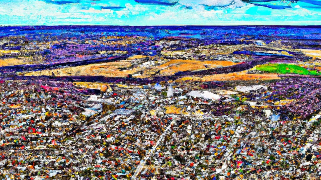 Brookfield, Illinois painted from the sky