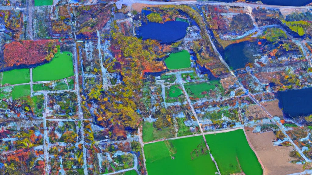 Brookfield, Wisconsin painted from the sky