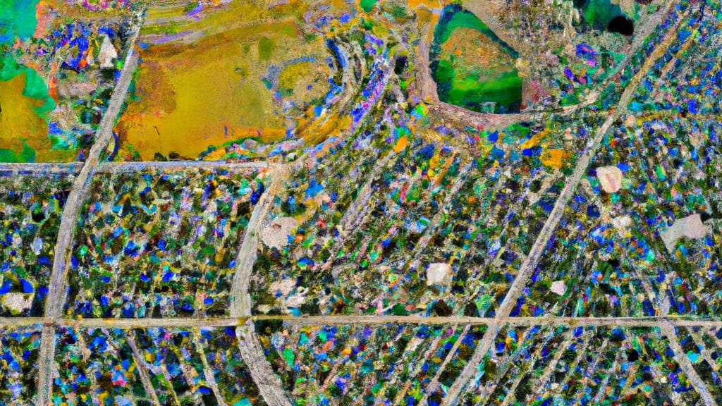 Buena Park, California painted from the sky