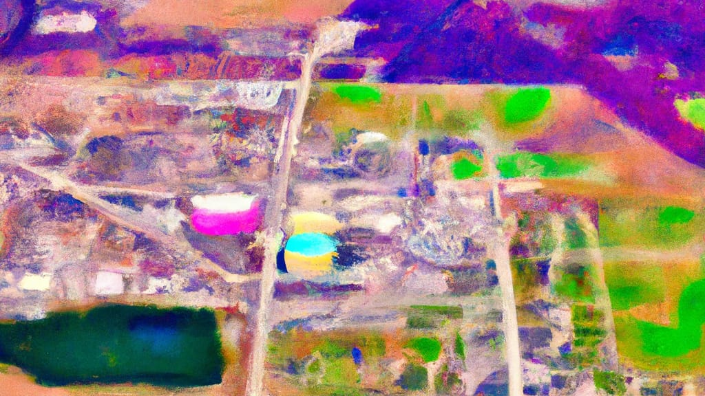 Burton, Michigan painted from the sky