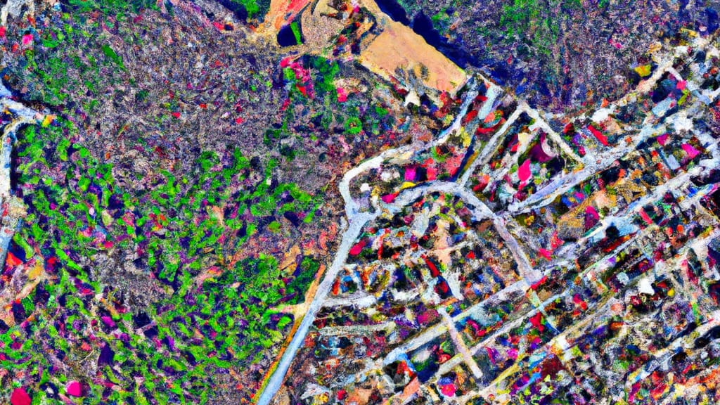 Butner, North Carolina painted from the sky