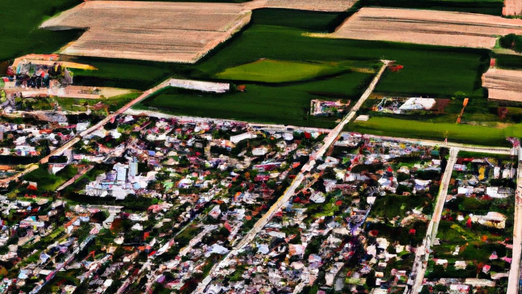 Byron, Illinois painted from the sky