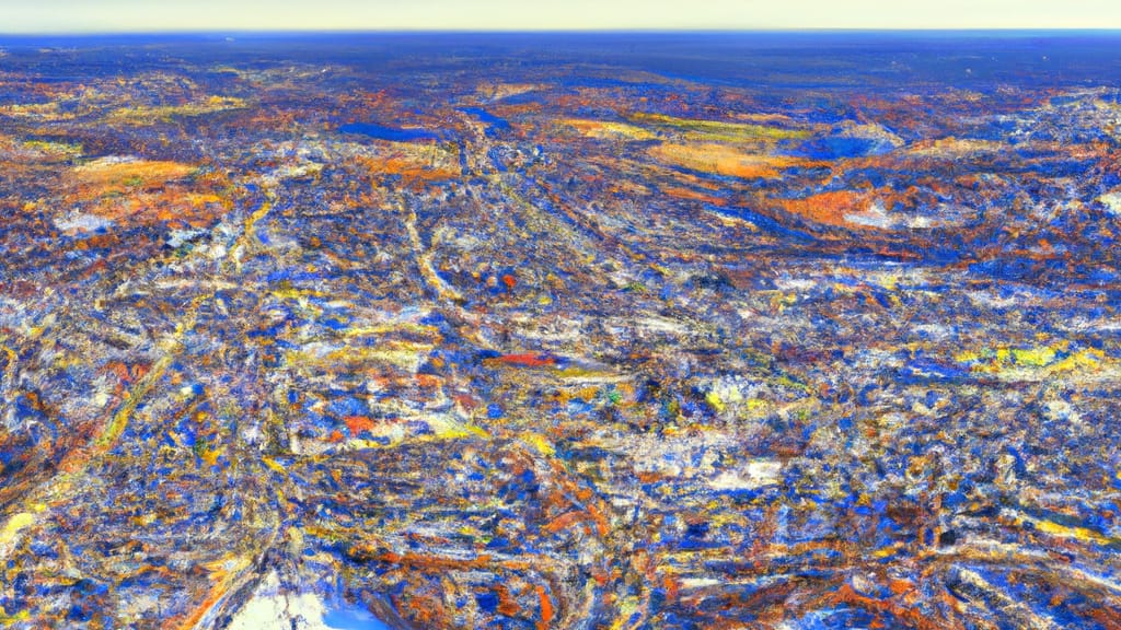 Champlin, Minnesota painted from the sky
