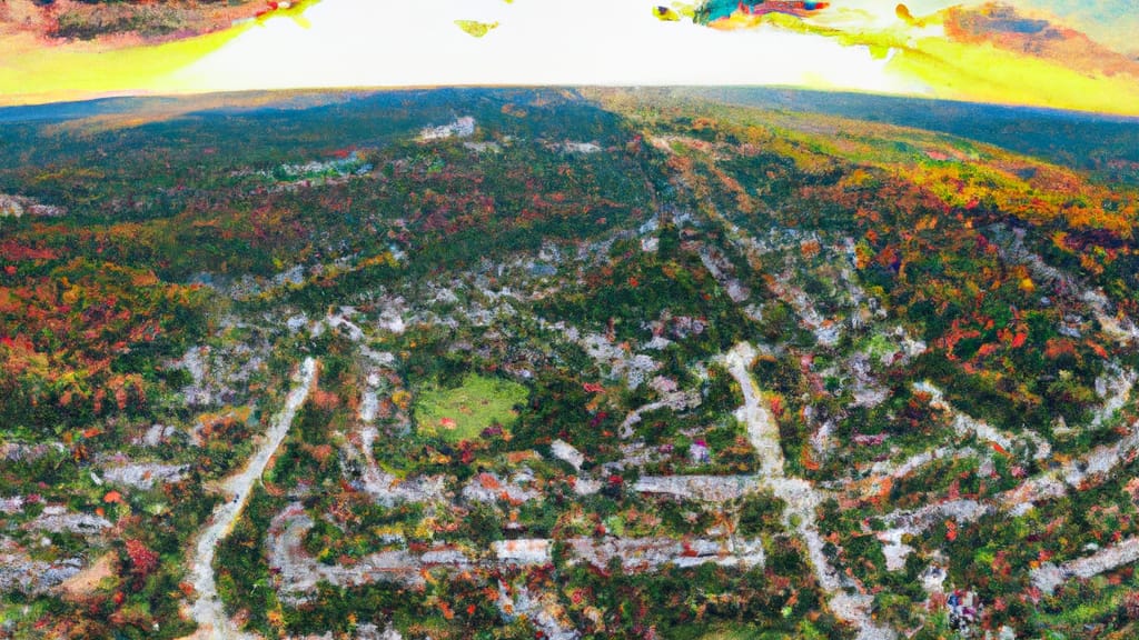 Chantilly, Virginia painted from the sky