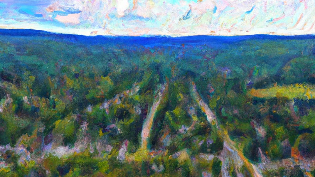 Chappaqua, New York painted from the sky