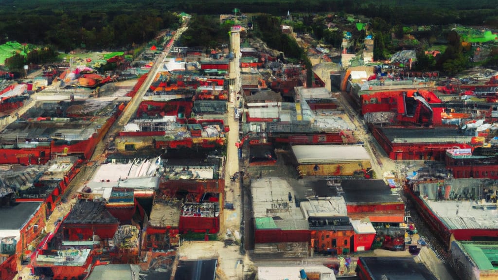 Charlestown, Indiana painted from the sky